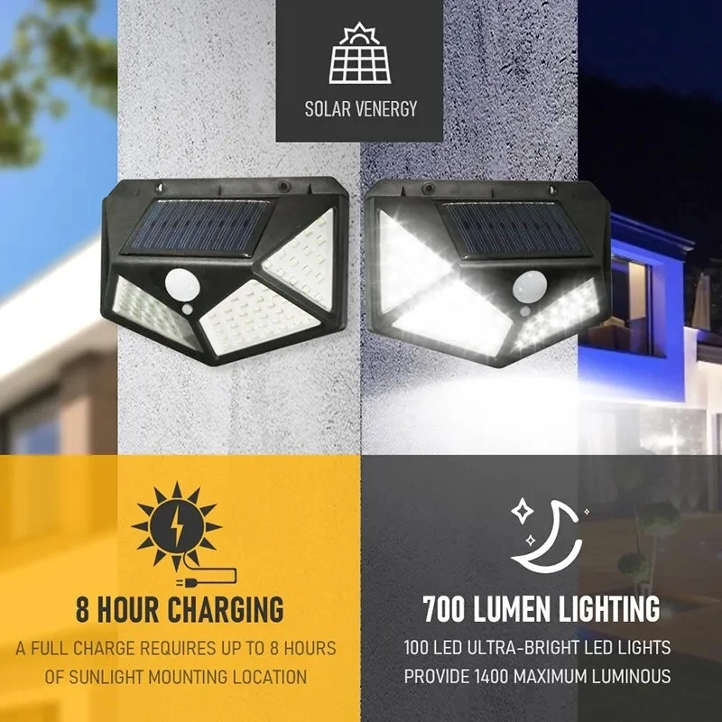 Solar Street Light Led - 100led multifuncional lâmpada solar ao ar